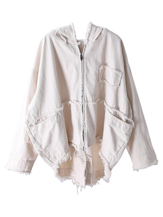 Original Solid Hooded Denim Outwear