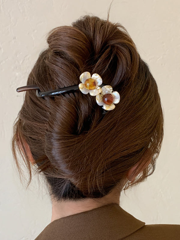 Flower Shape Geometric Hair Clips