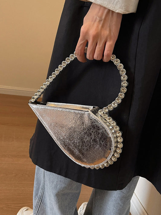 Heart Shape Shiny Split-Joint Bags Bags Accessories Handbags
