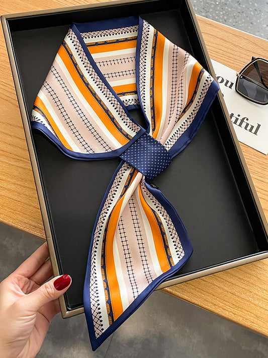Contrast Color Striped Scarf