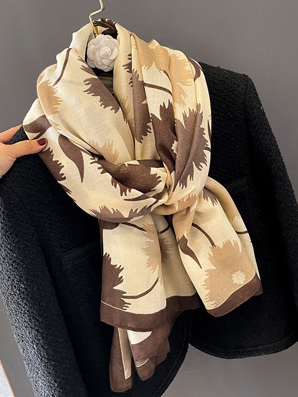 Vintage Floral Printed Shawl&Scarf