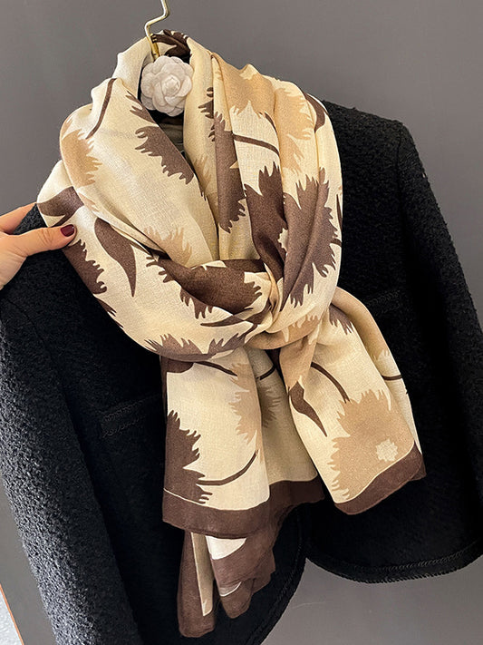 Vintage Floral Printed Shawl&Scarf