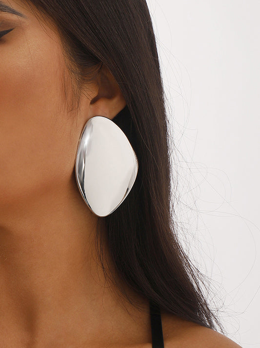 Normcore Geometric Solid Color Drop Earrings
