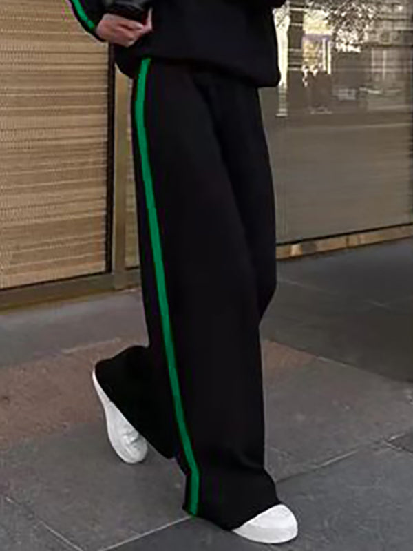 Loose Contrast Color Pants Trousers