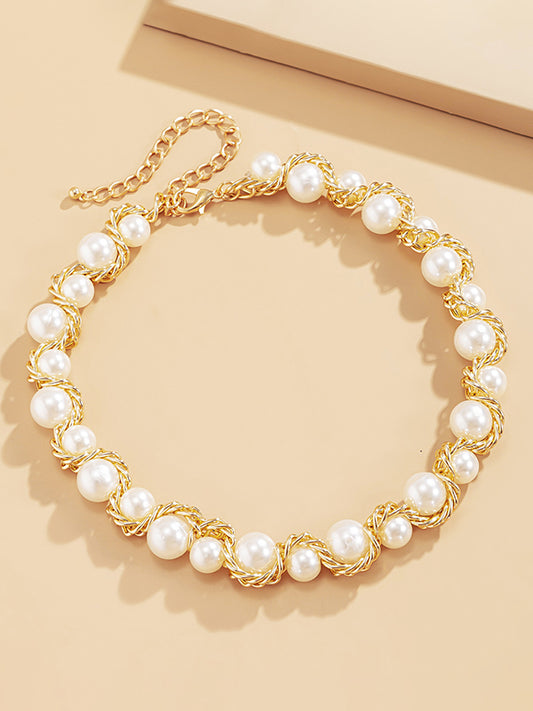 Pearl Geometric Necklaces Accessories