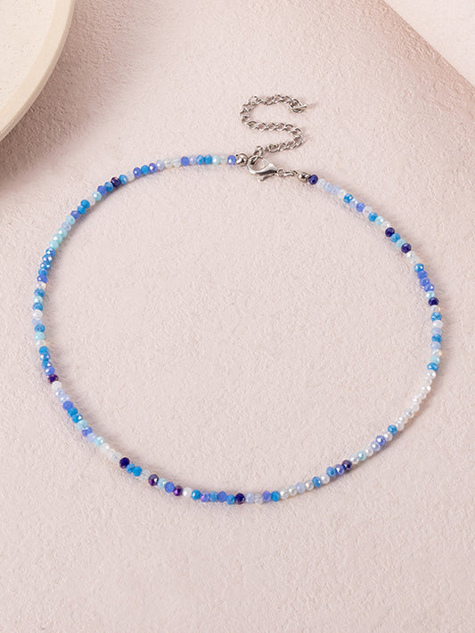 Beaded Multi-Colored Dainty Necklace Necklaces Accessories