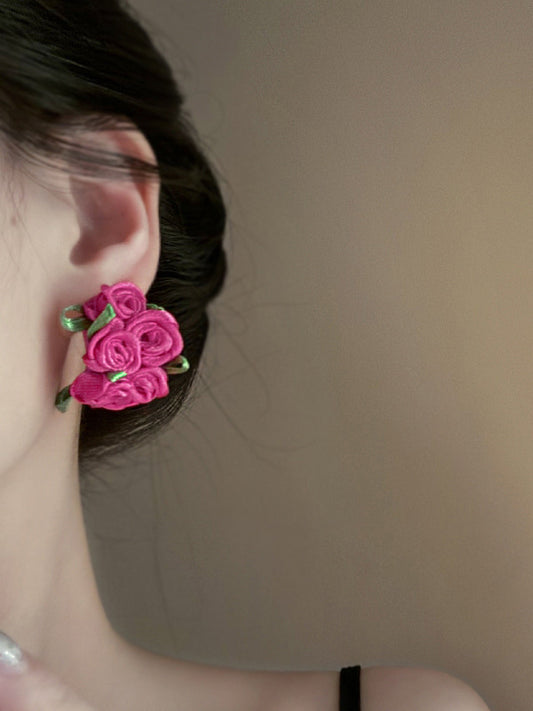 Flower Shape Drop Earrings