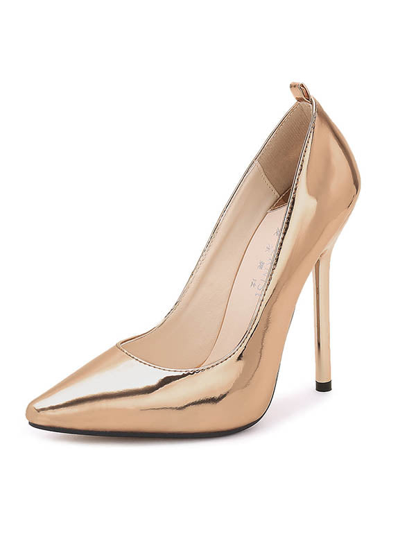 Belt Buckle Pointed-Toe Shallow Cut Split-Joint Pumps