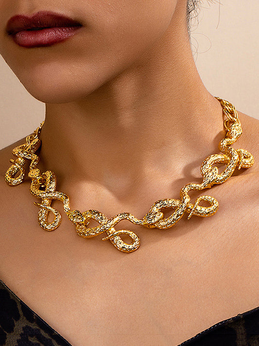 Geometric Snake Shape Necklaces Accessories